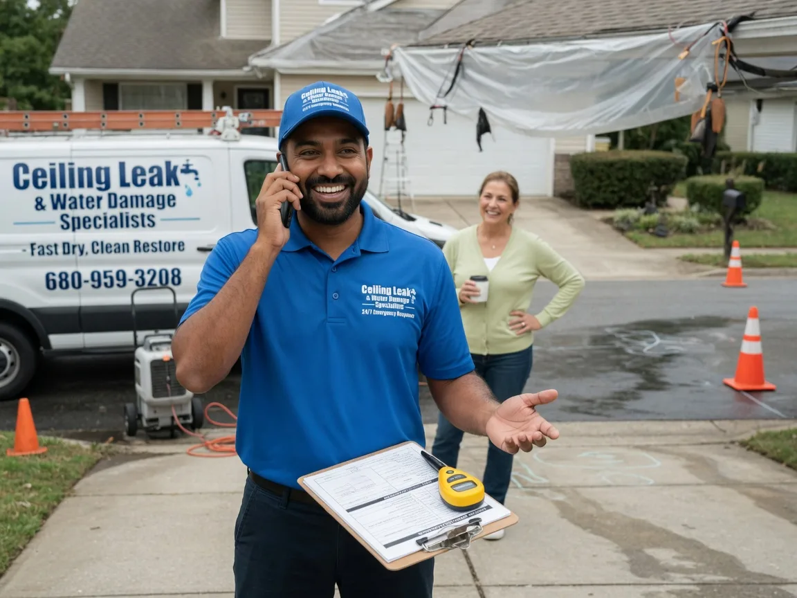 Ceiling Leak Cleanup Burlington Junction, MO FAQs